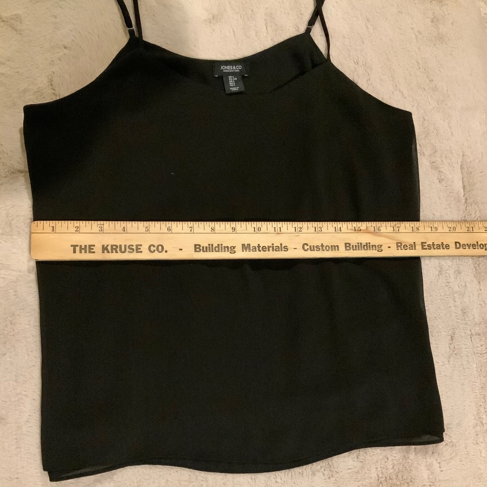 Jones & Co Black L Camisole Monochrome Normcore Scandi Girl Minimalist Essential - Picture 3 of 6